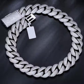 23mm 5 Rows Moissanite S925 Sterling Silver Necklace